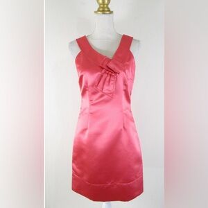 Max & Cleo Coral Satin look Dress
